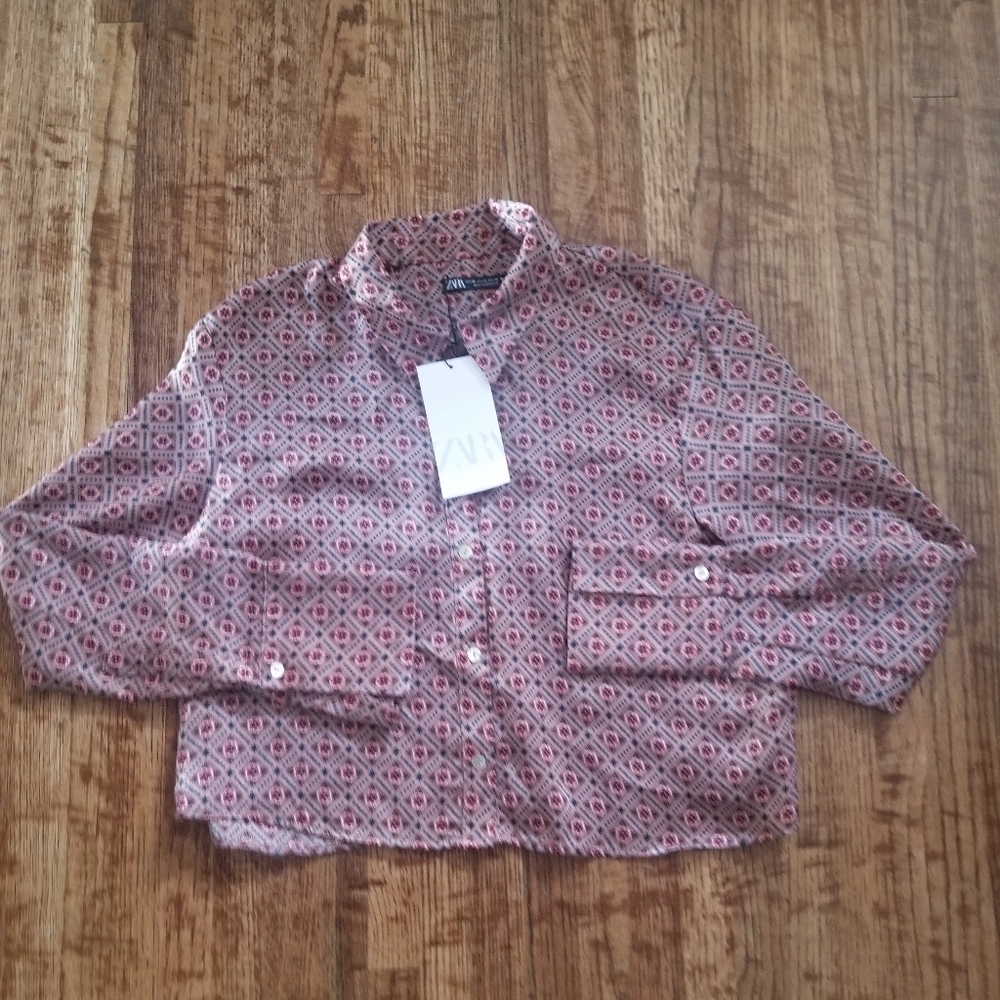Zara Button Up Top - Picture 1 of 6